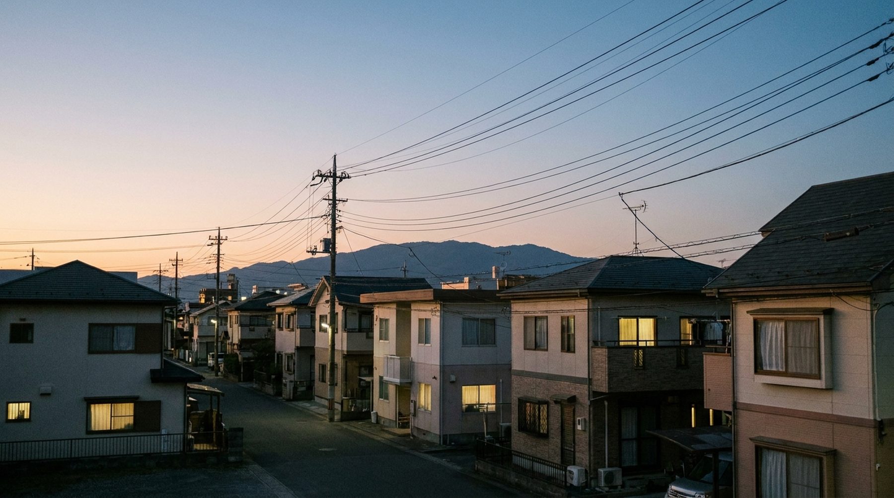 夕暮れの住宅街