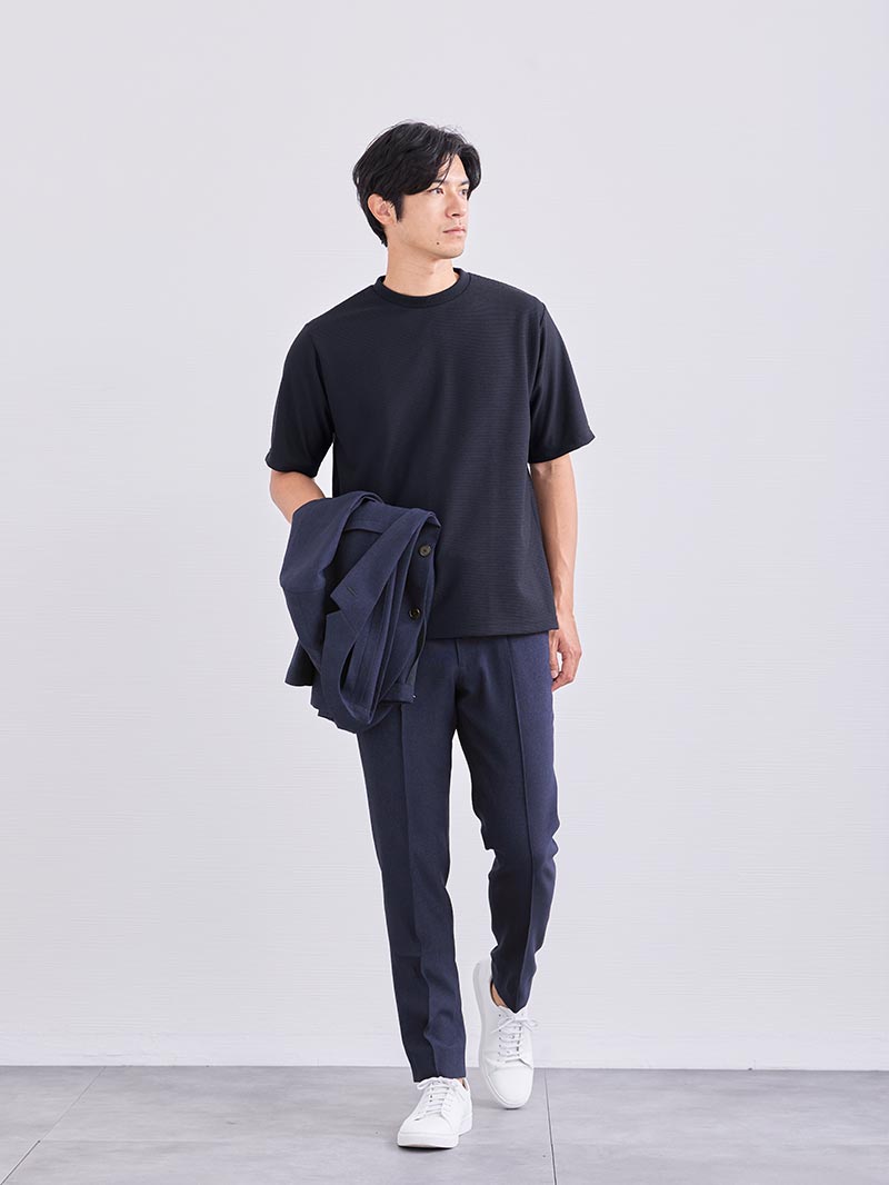CODEジャケット サマーを羽織ったコーディネート